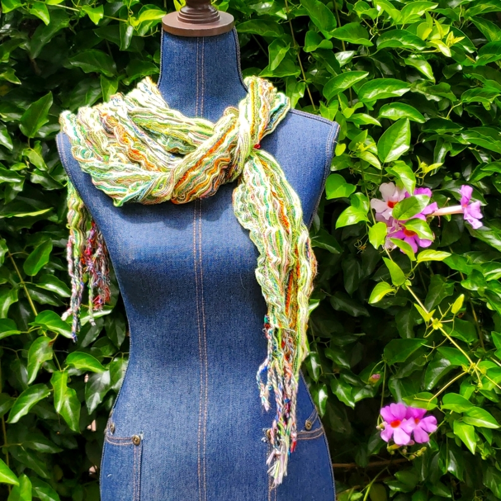 Lime Missoni like scarf /wrap